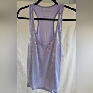 Aeropostale Purple Glitter Tank, Size XL